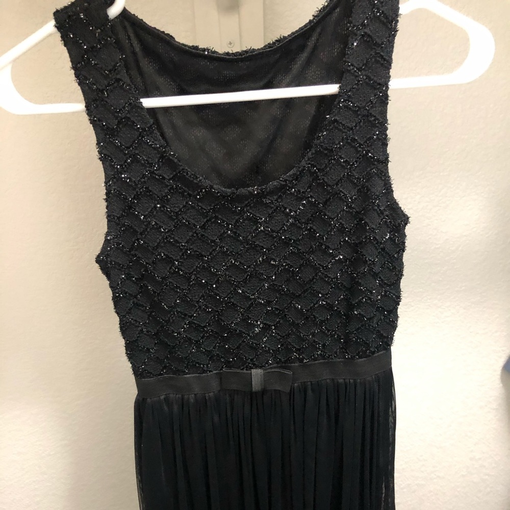 Black Simple Sparkly Formal Dress Tulle